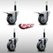 Service Caster 3.5'' SS Thermoplastic Rubber Swivel 3/4'' Expanding Stem Caster Set 2 Total Lock Brakes, 4PK SCC-SSEXTTL20S3514-TPRB-2-S-2-34 - alternate 4